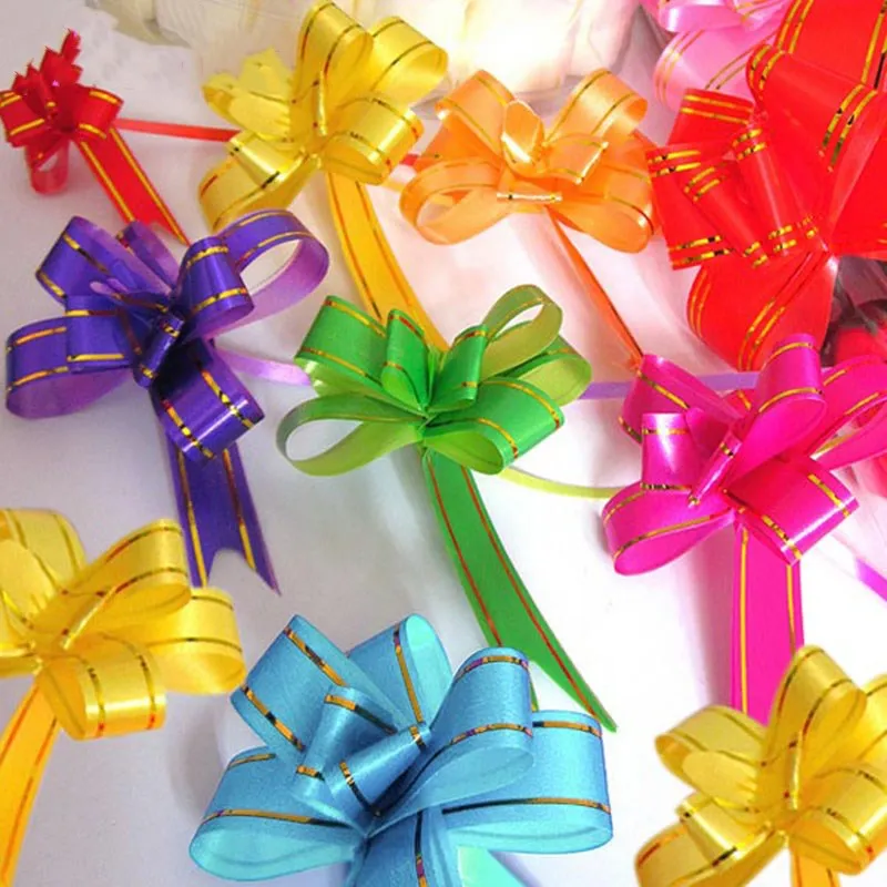 

Gift Packing Pull Bow Ribbons Decorative Holiday Pull Flower Ribbons 10Pcs/Lot christmas/Wedding/Engagement decorations for home