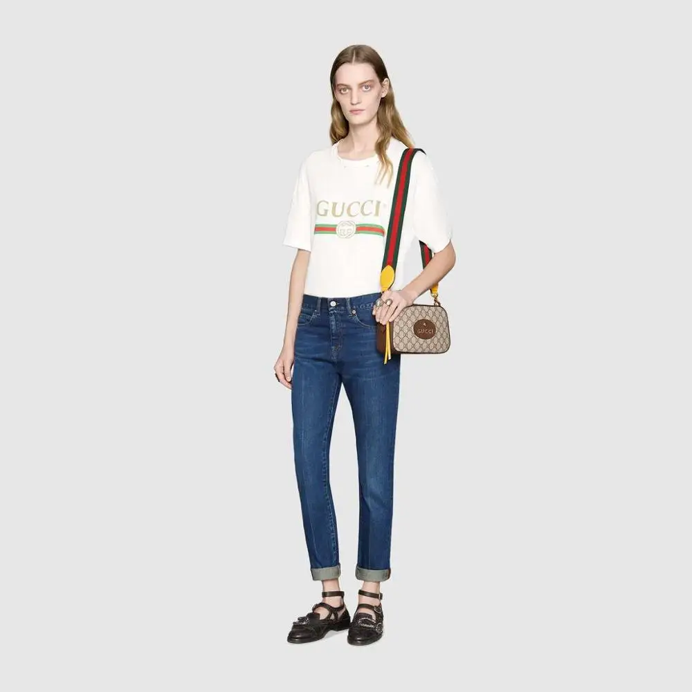 Роскошная женская сумка-мессенджер Gucci GG Supreme, модная маленькая сумка через плечо, женская сумка через плечо 476466 K9GVT 8856