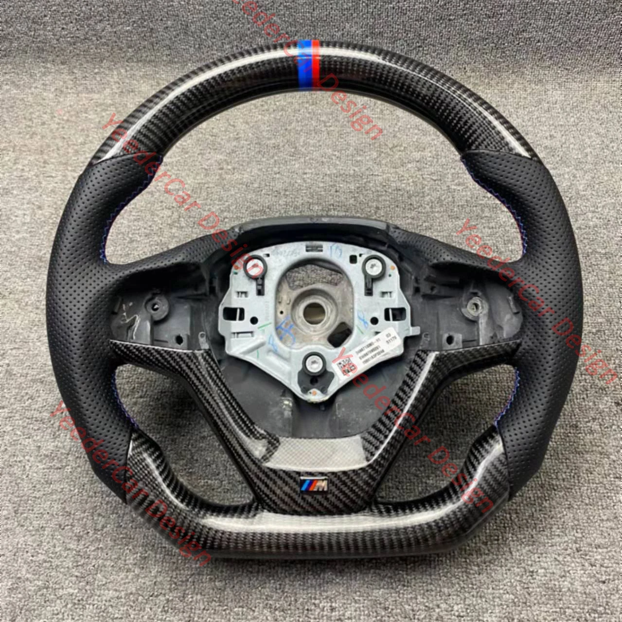 Perforated Leather Carbon Fiber Steering Wheel Nopaddleshifter For Bmw X3 F25 2016 Steering