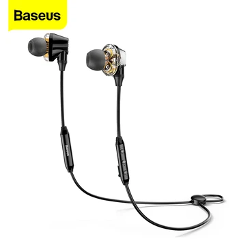 

Baseus S10 Bluetooth Earphone Wireless Headphone For Phone IPX5 Dual Driver Headset With Mic Sport Earbuds Casque fone de ouvido