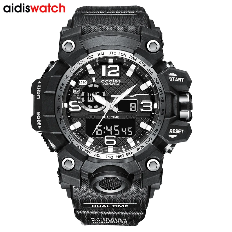 

Men Sport Quartz Digital Watch Waterproof G Shock LED Male Military Electronic Army WristWatch Outdoor Multifunctional Clock