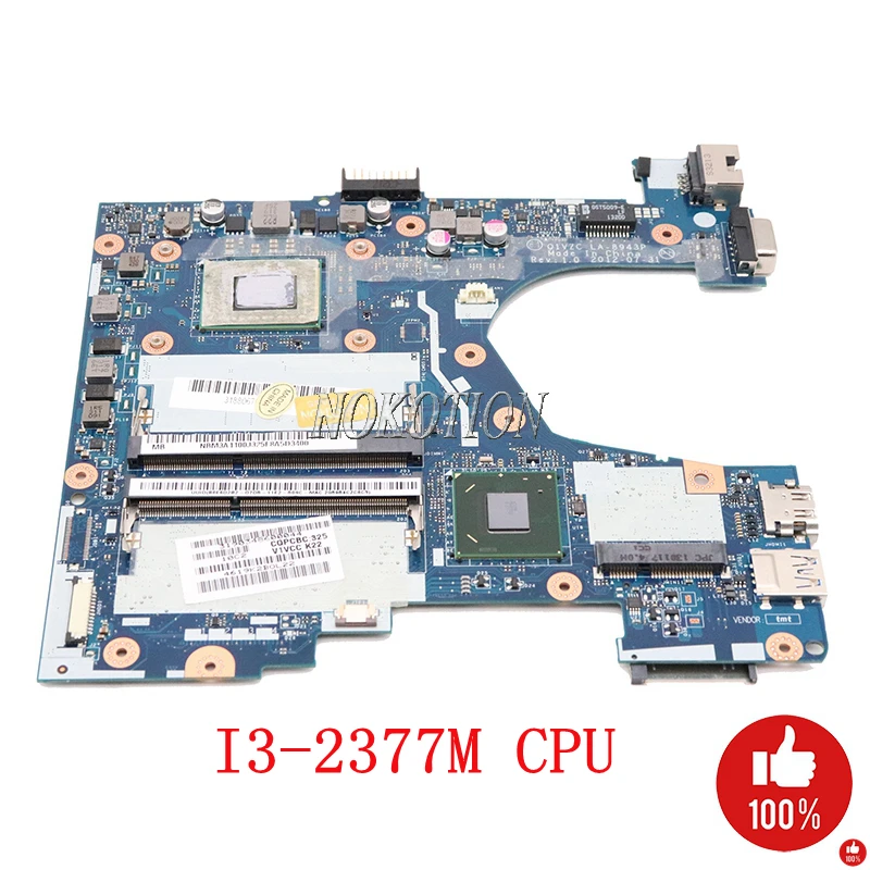 Материнская плата NOKOTION NB.M3A11.00J NBM3A1100J Q1VZC для acer Aspire LA-8943P материнская HM77 SR0CW V5-131 CPU |