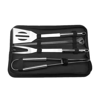 

Stainless Steel Barbecue Tool Cloth Bag Set Long Handle Tool Bbq Skewers Keep Your Food From Moving While Grilled