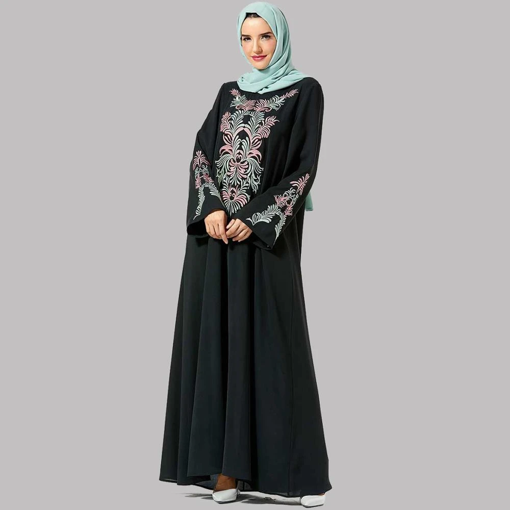 Plus Size Black Maxi Dress Long Sleeves 