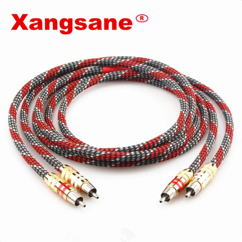 Кабель аудиосигнала xangsana Hifi lava red RCA 4N OFC посеребренный аудиокабель штырь 2RCA