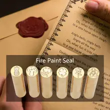 Креативные цилиндрические Ретро уплотнительные восковые латунные Заказные поставки штамп печать воск конверт поставка тонкой белой картонной упаковки транспорт