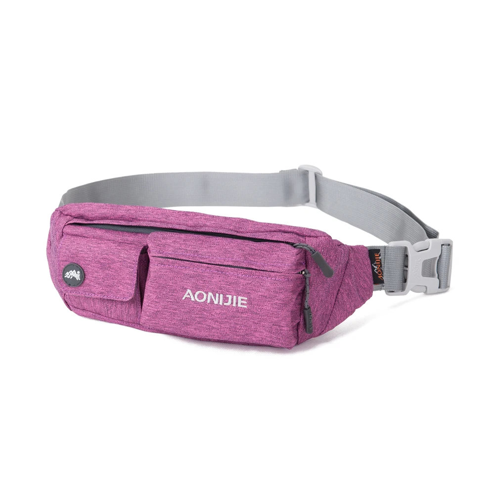 Purple. AONIJIE Беговая поясная сумка, поясная сумка для путешествий, Карманный Кошелек для ключей, чехол, держатель для сотового телефона, нагрудная сумка через плечо, ремень для бега - Цвет: Purple.