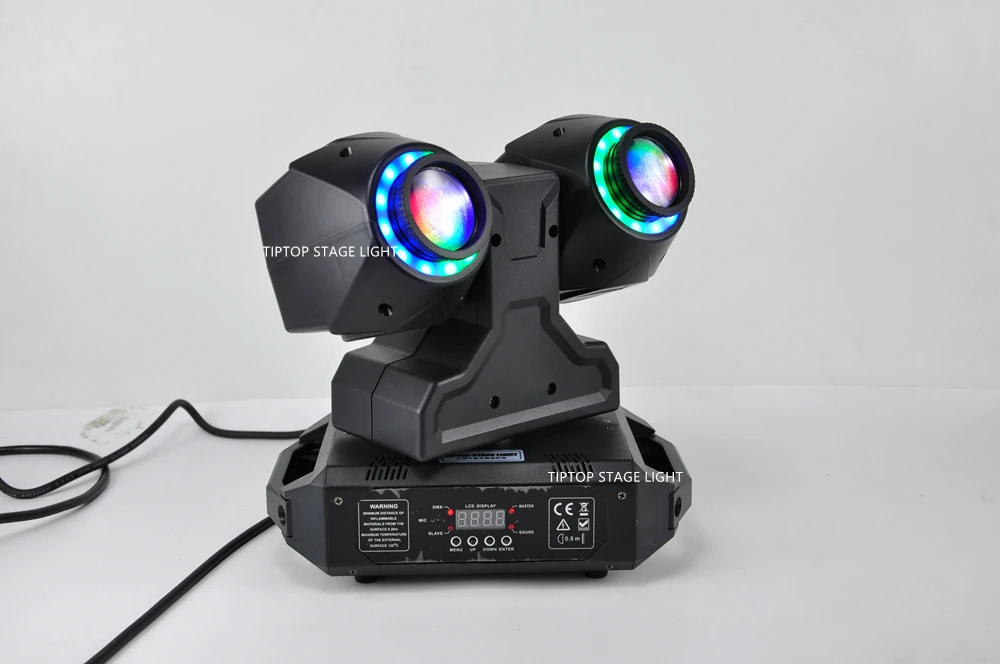 Gigertop 2x30 Вт Светодиодный светильник с движущейся головкой с Halo 5050 SMD RGB цветной Эффект Кольцо диско шар цветной яркий KTV светильник TP-L230