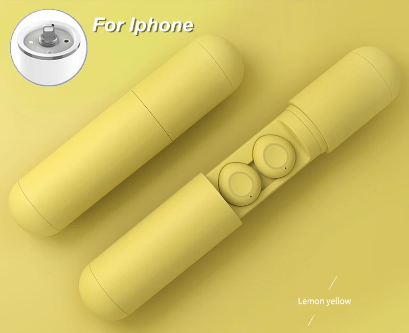 S10, беспроводные наушники, Bluetooth, наушники, мини, матовые, вкладыши, для мобильного телефона, зарядка, гарнитура для Iphone, xiaomi, samsung, Android, IOS - Цвет: IOS yellow