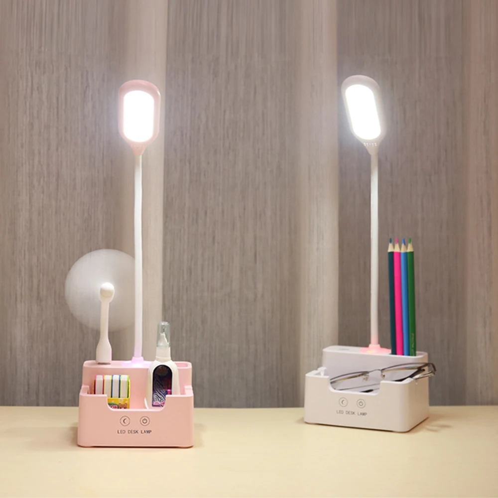 Светодиодная настольная лампа сенсорная с регулируемой яркостью USB перезаряжаемая регулировка для детей, чтения, кабинета, прикроватной тумбочке, гостиной, спальни