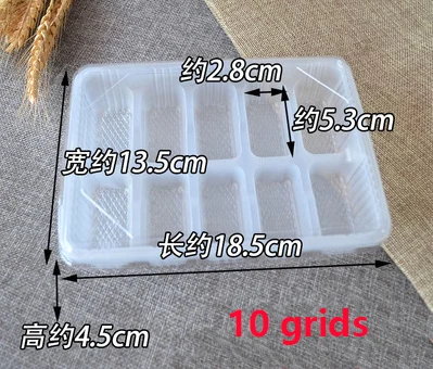 10 grids 50 Одноразовые клецки коробки решетки, клецки, коробка для хранения с 10/15/21/33 сетки - Цвет: 10 grids