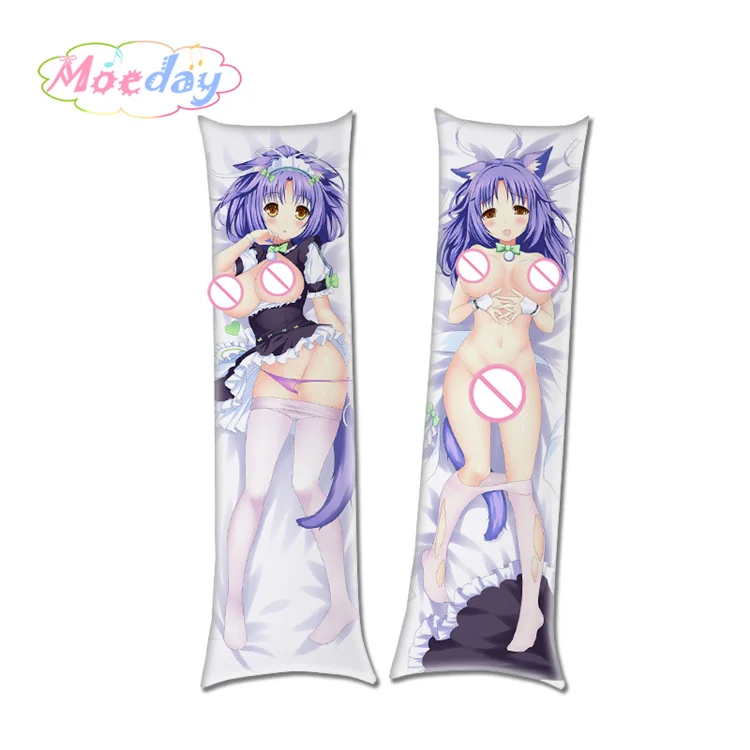 Розовый NEKOPARA Azuki Кокосовая клена кошка девочка наволочка - Цвет: Розовый