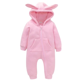 

Infant Clothing 2019 Autumn Winter Overalls Baby Rompers For Baby Girls pink Rabbit Jumpsuit Baby Costume Newborn Baby Clothes