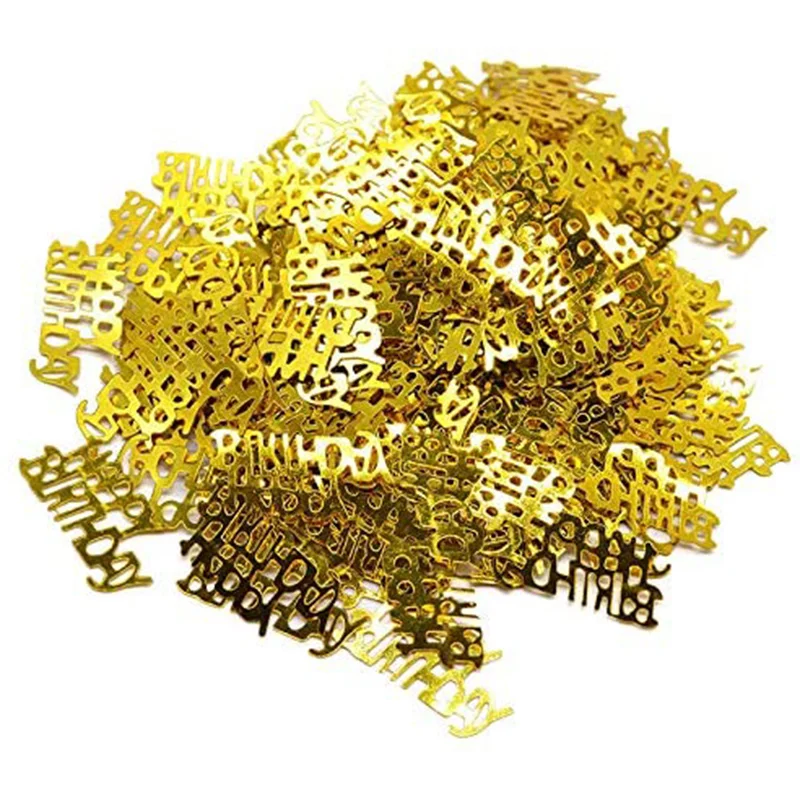 Confetti Gold Happy Birthday Number Figure 15g/pack for Party Decorations 16 18 20 21 25 30 40 50 60