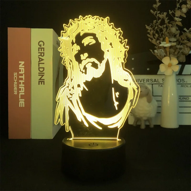 

Christian Jesus 3D Night Light for Bedroom Decor Light Cute Birthday Color Gift LED Lamp Manga Kid Lovely Present Touch Sensor