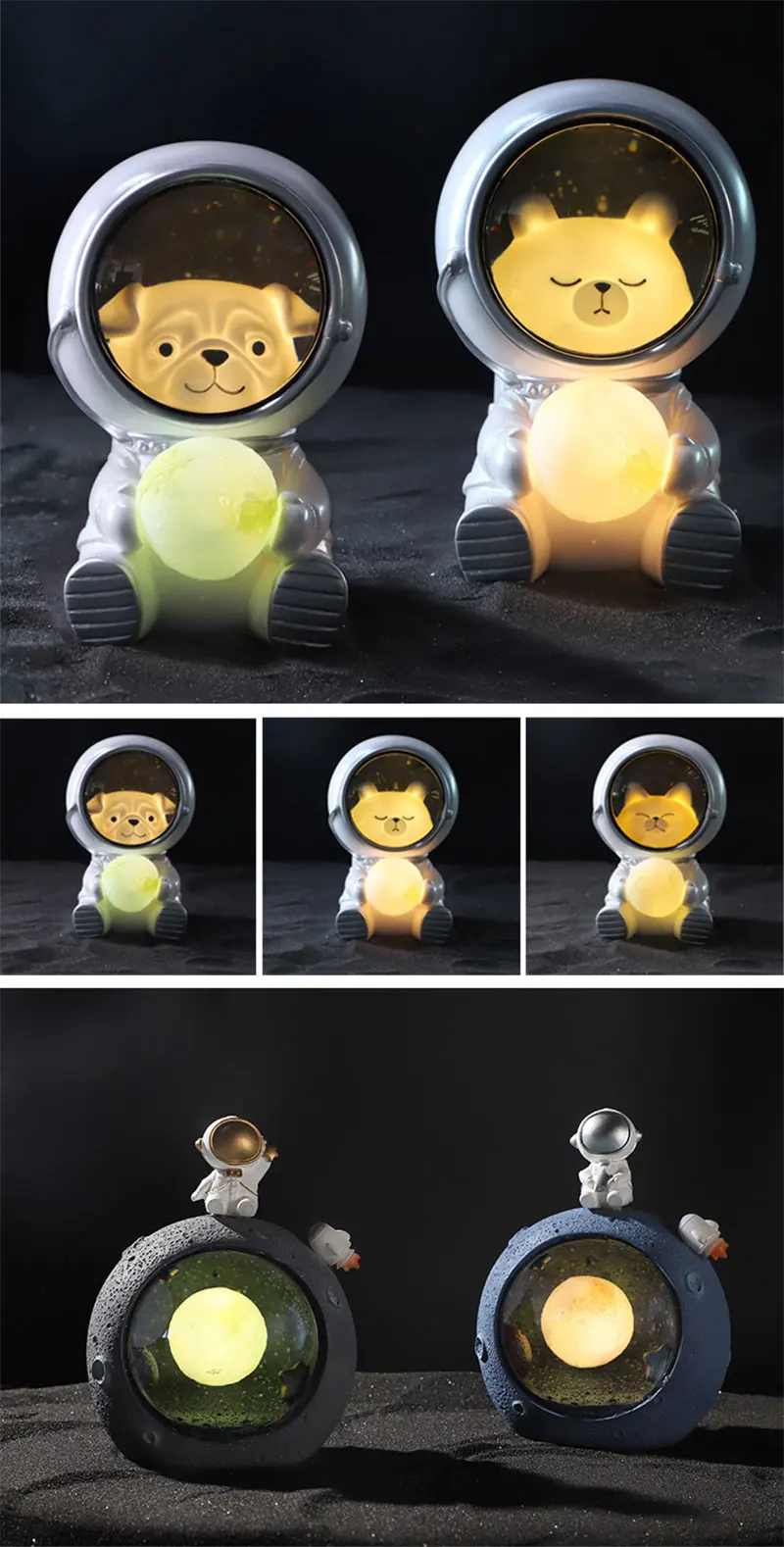 Creative Cute Galaxy Guardian Pet Astronaut Night Light Children Bedroom Decoration Lights Star Light Kids Toys Birthday Gift mi motion activated night light 2