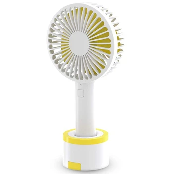 

Mini Handheld Fan Personal Fan 3 Speeds Portable Fan Strong Airflow Desktop Fan With Base Plus 6Ft Usb Cable For Home,Office,Tra