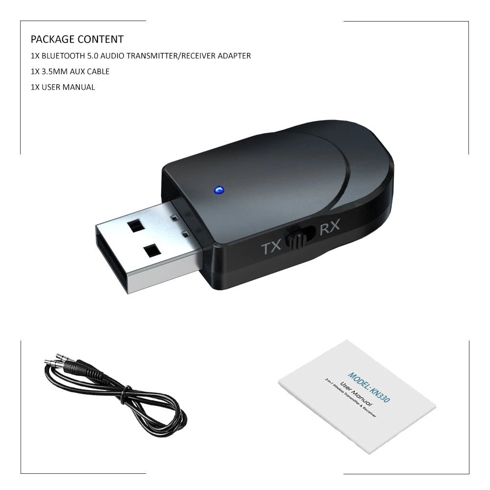 Bluetooth 5,0 аудио приемник передатчик комбо Мини 3,5 мм беспроводной AUX Стерео Bluetooth адаптер для компьютера ноутбука автомобиля