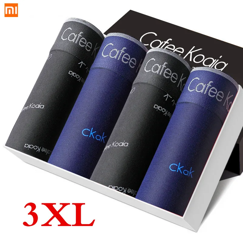 4 шт., Xiaomi Ck, фирменное Мужское нижнее белье, трусы, Модальные, внутренние, антибиотики, Осенние, зимние кальсоны, удобные, дышащие, мужские трусы - Цвет: C-3XL