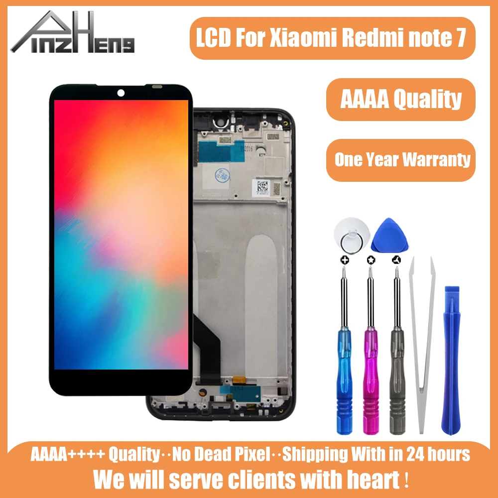 

PINZHENG Original LCD For Xiaomi Redmi Note 7 LCD Touch Screen Display Digitizer Assembly LCDS For Redmi Note7 Pro With Frame