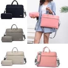 Женская сумка для ноутбука из искусственной кожи, сумка-переноска ноутбука, портфель для MacBook Air 13,3 14 15,6 дюймов, мужские сумки на плечо, сумка для мыши