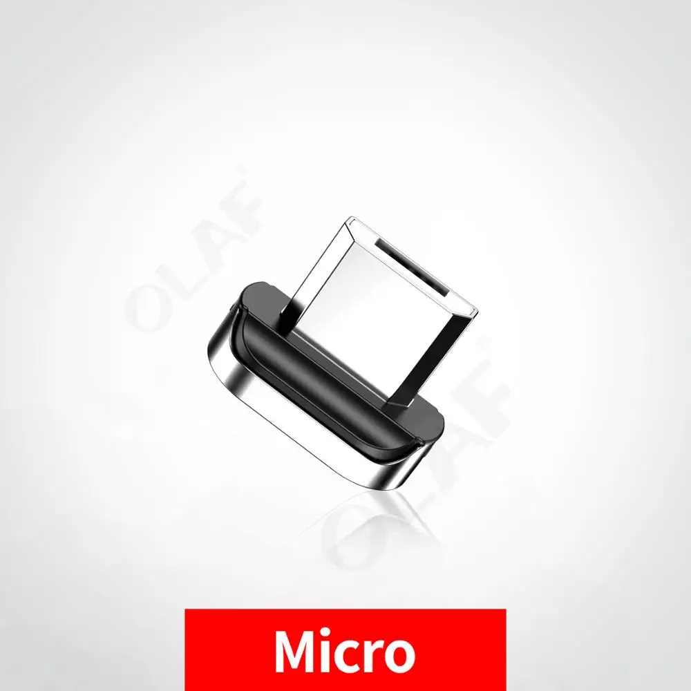 Магнитный зарядный кабель Олаф для быстрой зарядки Micro usb type-C, кабель для iPhone, samsung, Xiaomi, huawei, Магнитный провод usb для мобильного телефона - Цвет: Microusb Plug