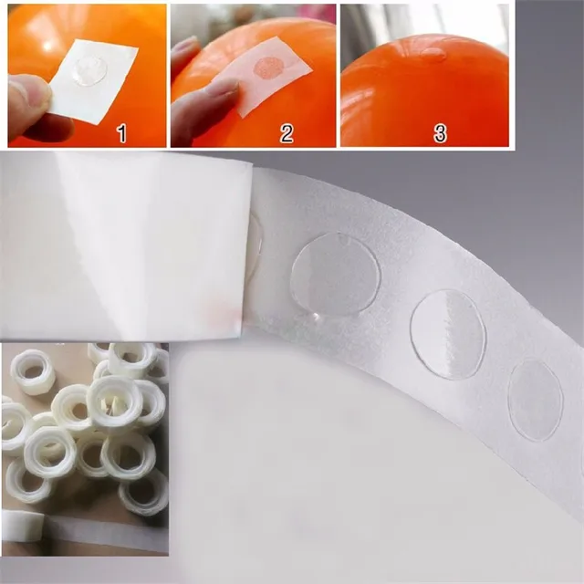100 Pieces Clear Balloon Glue Points Removable Adhesive Dots