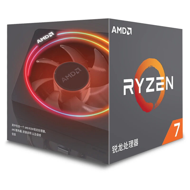 Процессор amd ryzen 7 2700X, процессор 3,7 ГГц, Восьмиядерный, шестнадцать проводов, процессор TDP 105 Вт, разъем AM4 для рабочего стола, герметичный чехол, вентилятор радиатора