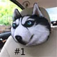 Крутой милый 3D Печатный животные подголовник для автомобиля наволочка шеи авто безопасности подголовники без наполнения - Цвет: Черный