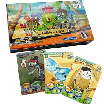 240pcs/set Plants Vs Zombies Big Wave Beach Cards Plants Zombies Platinum Collect Card Pea Shooter Sunflower Trade Card Kid Toy 1