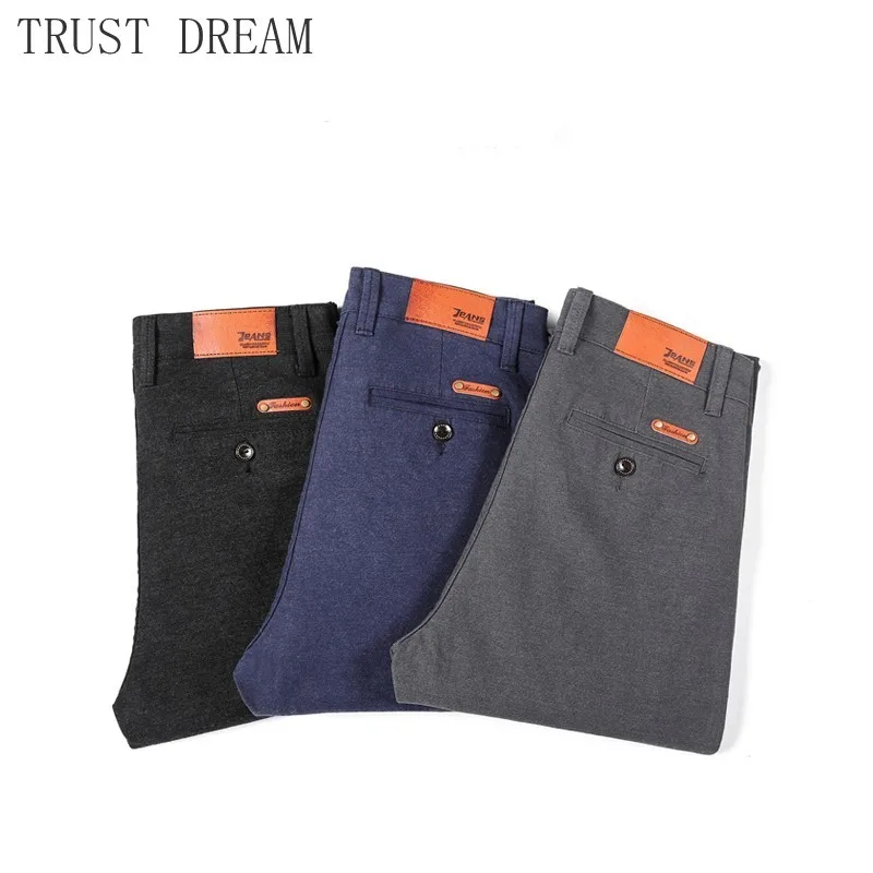 Брюки мужские повседневные приталенные льняные базовые костюмы модная уличная