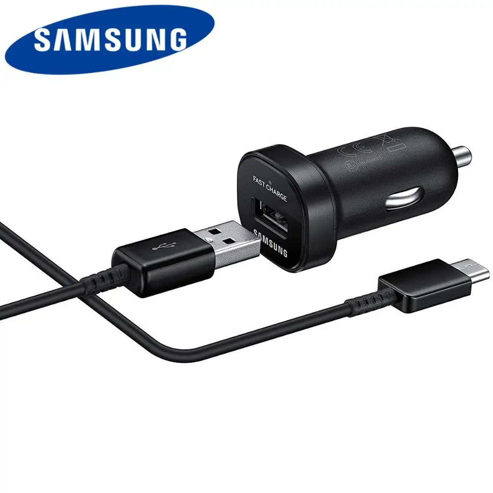 Автомобильное зарядное устройство samsung m31 Адаптивное быстрое usb type c для Galaxy a50 a71 a20