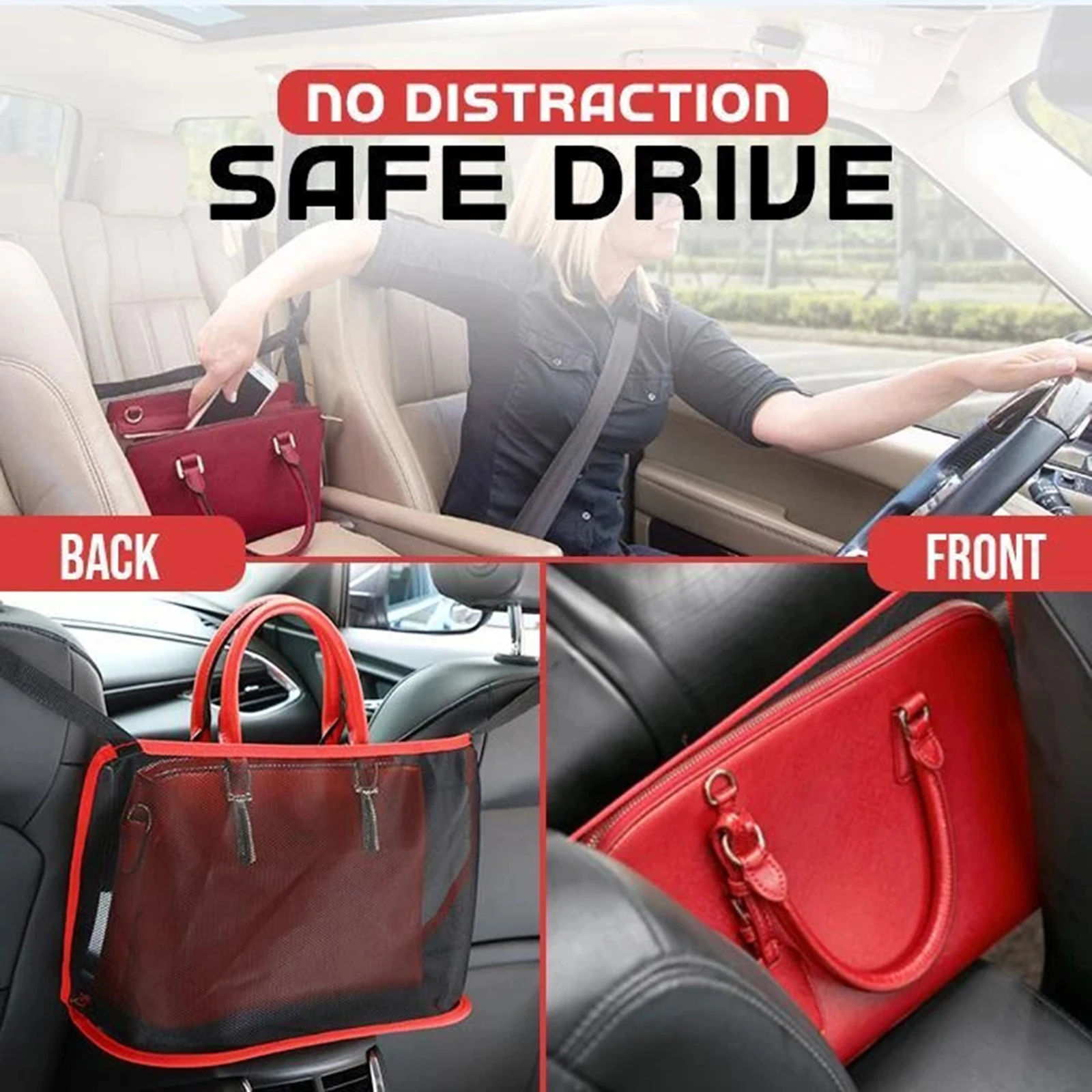 Hot Car Net Pocket Handbag Holder for Bag Documents Phone Valuable Items MVI-ing | Спорт и развлечения