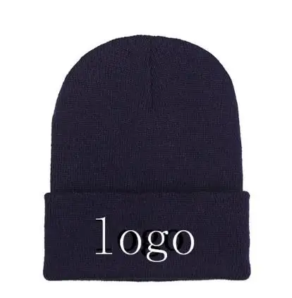 mens skully Winter Hat Custom Logo Embroidered or Print Your Logo Winter Knit Hat Beanie Customize NAME Letters designer skully hat Skullies & Beanies