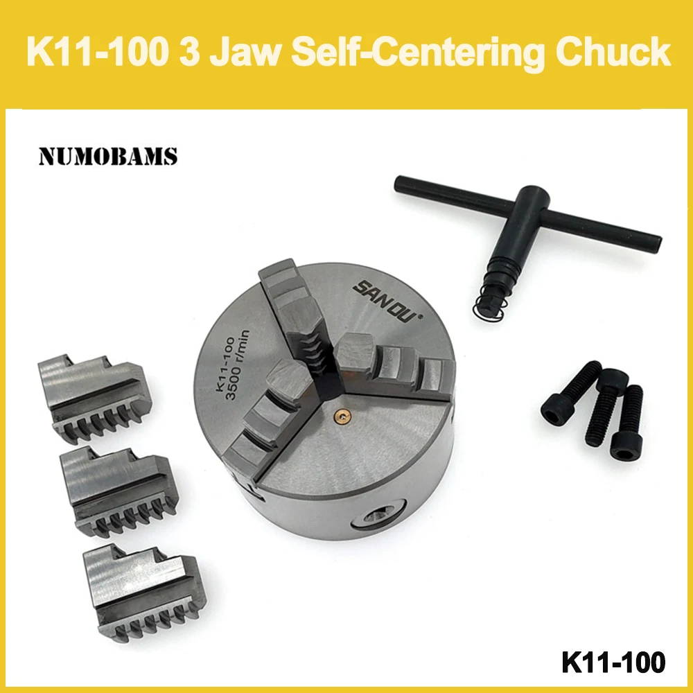 K11 100 3 Jaw Self Centering Chuck for Mini Metal Lathe Use3 jaw chuck