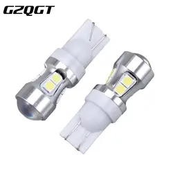 2X DC 9-28V T10 3030 10SMD светодиодный лампы W5W 194 путь осветительный прибор Габаритные огни 6500 k-8000 k постоянного бесполярности