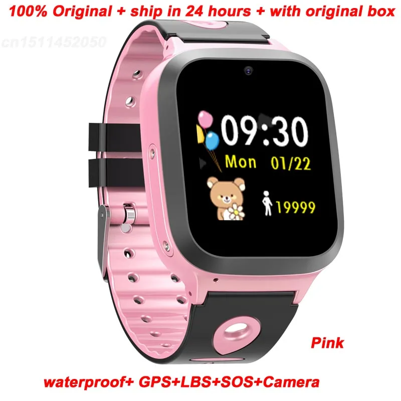Greentiger Q27 GPS SOS smart watch kids waterproof Camera baby smartwatch GPS LBS Position Tracker Step child watch VS Q50 Q90 - Цвет: pink
