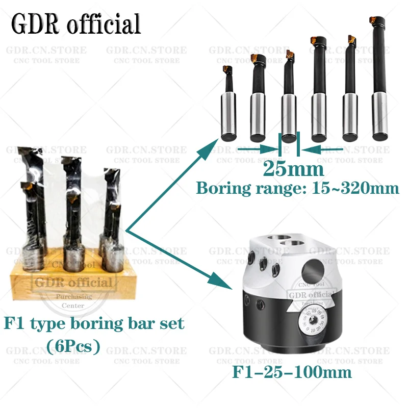 Tool Holder Lathe Tool Holder Boring Bar and Boring Head F1 Boring Hole Boring Bar Set Tungsten Carbide Bar Head MT SK R8 BT40 NT40 Set tools holder bracket tool