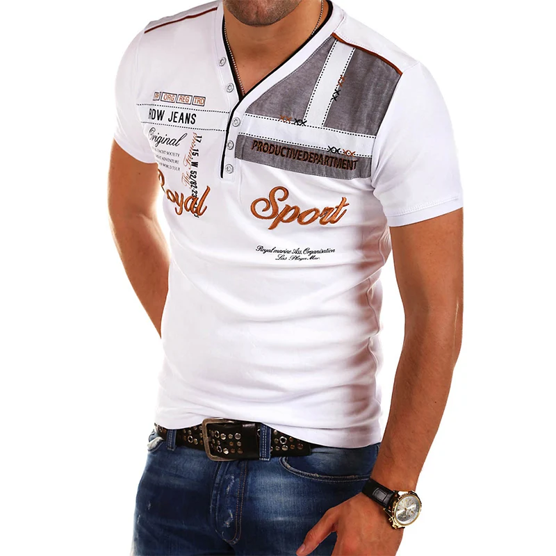 Zogaa 2019 New Men Short Sleeve Polo Shirt Summer Turn Down Collar Tops Fashion Shirt Short Sleeve Tops Fitness Slim Shirts Tees
