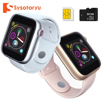 

SYSOTORYU Smart Watch Support SIM Card TF Card Smartwatch Camera Bluetooth Clock Call Message For Apple Android Watch Men Women