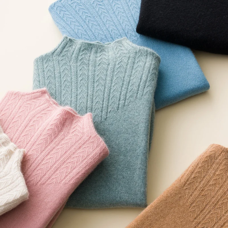 New clothing    European and American wind  ?Women Sweaters 100% Cashmere Pullovers 2020 Winter New Arrival O neck Jumpers Woman Pure Cashmere Knitwear Girl Clothes Lady Top