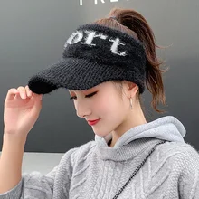 Плюшевая Кепка с козырьком, теплая Осенняя зимняя спортивная кепка без верха, бейсболка-OPK