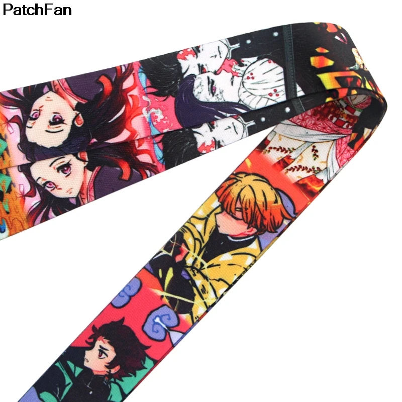 A2622 Patchfan аниме kimetsu no yaiba ремешок для шеи ремешки для безопасности отрыва для мобильного телефона USB ID бейдж держатель ключ для детей