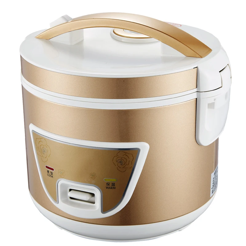 

220V 3L Household Electric Rice Cooker Easy Operation Gold Color Non-stick Inner Multifunctional Rice Cooking Machine