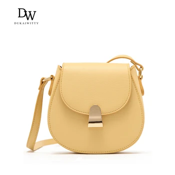 

DUKAIWITTY Elegant Crossbody Bag For Women Half Round Solid Pu Leather Luxury Handbag Women Bag Designer Shoulder Bag