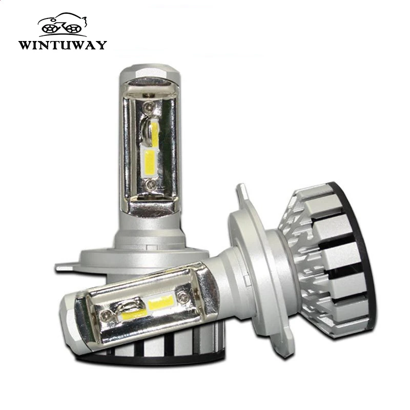 

WINTUWAY 2Pcs H4/HB2/9003 H7 H8/H9/H11 9005 9006 Car Headlight Bulbs LED Lamp With DOB Chips 5000LM Auto Fog Lights 6000K 12V