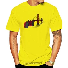 Nowy 2021 projekt druku T Shirt moda Golden Gate Bridge człowiek T Shirt topy chłopiec koszulka z krótkim rękawem nastoletnie najnowsze ubrania tanie i dobre opinie LBVR CN (pochodzenie) SHORT Drukuj Z okrągłym kołnierzykiem COTTON 2018 men women Sukno Na co dzień t shirt men t shirt cotton