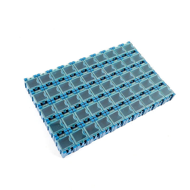 50Pcs/Set SMD SMT Electronic Component Container Mini Storage Boxes kit desk organizer 