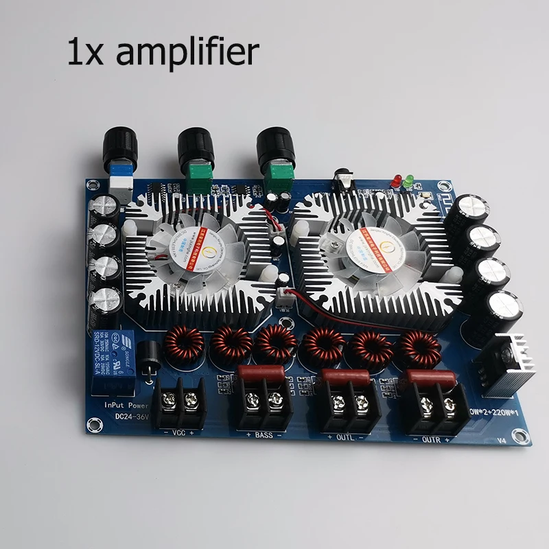 small amplifier TDA7498E 2*160W+220W Bluetooth 5.0 Power Subwoofer Amplifier Board 2.1 Channel Class D Home Theater Audio Stereo Equalizer Amp summing amplifier Audio Amplifier Boards