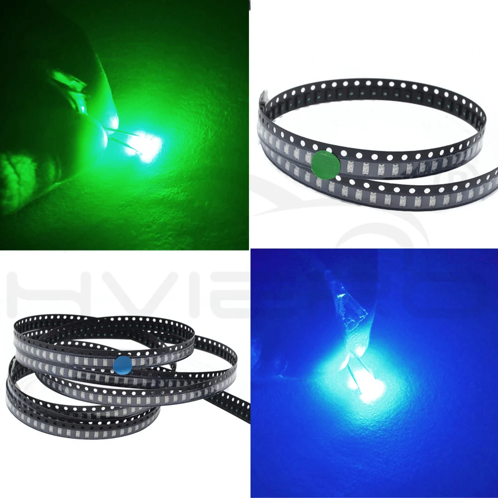 Hviero Smd Smt 1206 SMD SMT White Red Green Blue Yellow Pink Orange Super bright LED lamp light-emitting diodes LED Super bright light
